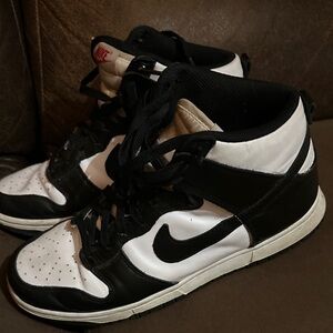 Nike Black and White High-Top Sneakers